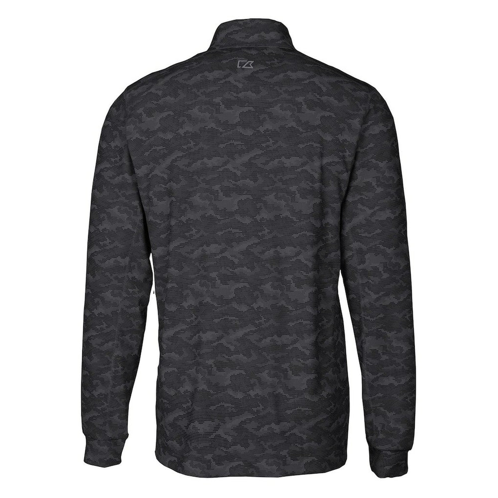 San Francisco 49ers Cutter & Buck Throwback Logo Big & Tall Traverse Camo Print Stretch Quarter-Zip Pullover Top - Black for sale