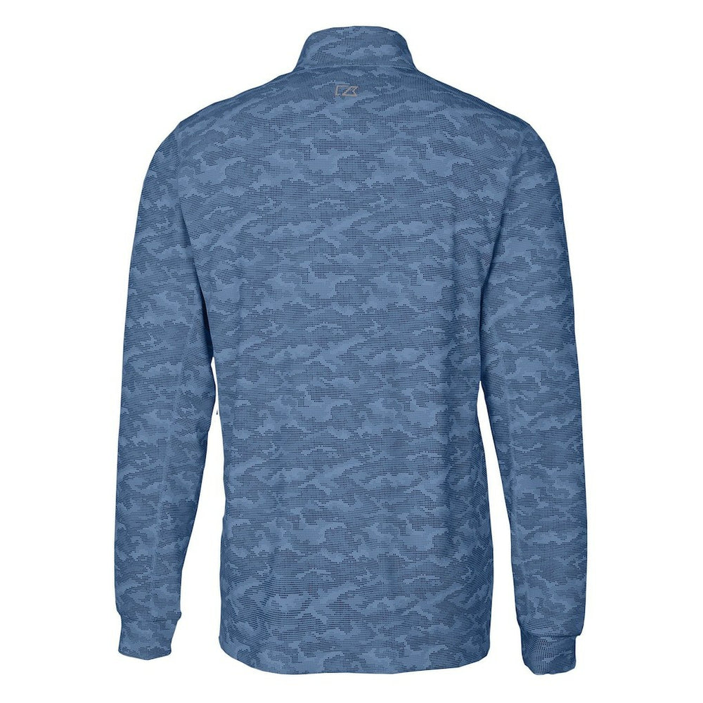 Chicago Bears Cutter & Buck Throwback Logo Big & Tall Traverse Camo Print Stretch Quarter-Zip Pullover Top - Navy for sale