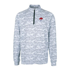 Buffalo Bills Cutter & Buck Throwback Logo Big & Tall Traverse Camo Print Stretch Quarter-Zip Pullover Top - Charcoal on sale