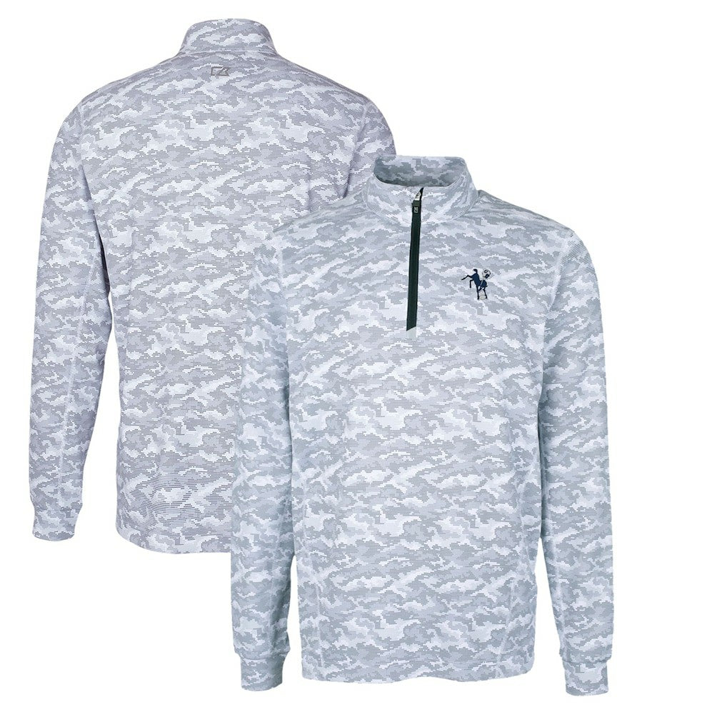 Indianapolis Colts Cutter & Buck Throwback Logo Big & Tall Traverse Camo Print Stretch Quarter-Zip Pullover Top - Charcoal online