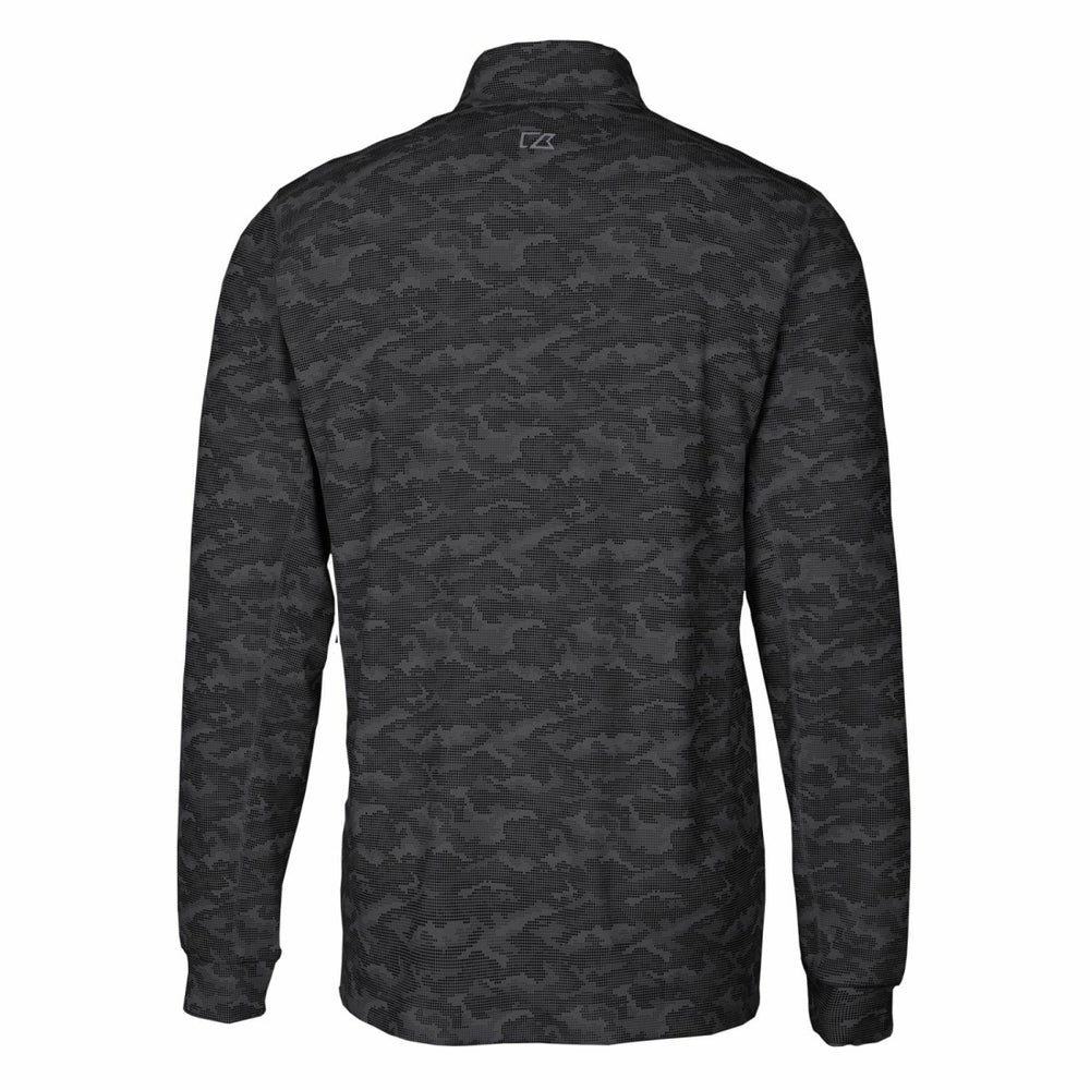 Detroit Lions Cutter & Buck Throwback Logo Big & Tall Traverse Camo Print Stretch Quarter-Zip Pullover Top - Black online
