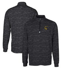 Pittsburgh Steelers Cutter & Buck Throwback Logo Big & Tall Traverse Camo Print Stretch Quarter-Zip Pullover Top - Black cheap