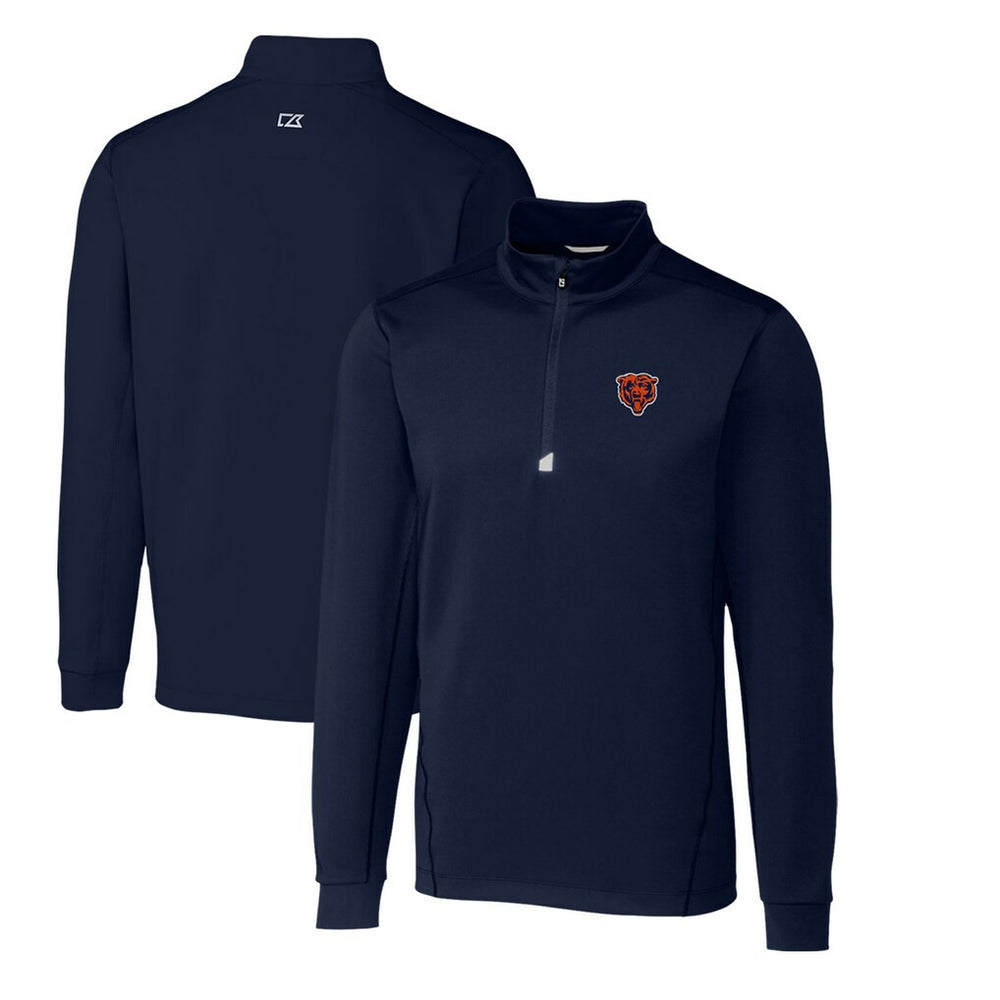 Chicago Bears Cutter & Buck Throwback Logo Traverse Stretch Quarter-Zip Big & Tall Pullover Top - Navy sale
