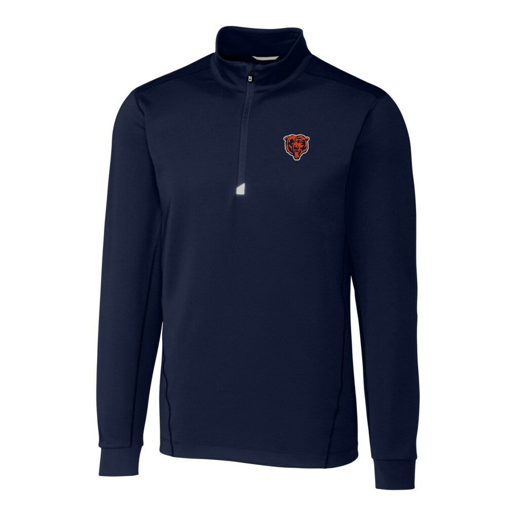 Chicago Bears Cutter & Buck Throwback Logo Traverse Stretch Quarter-Zip Big & Tall Pullover Top - Navy sale