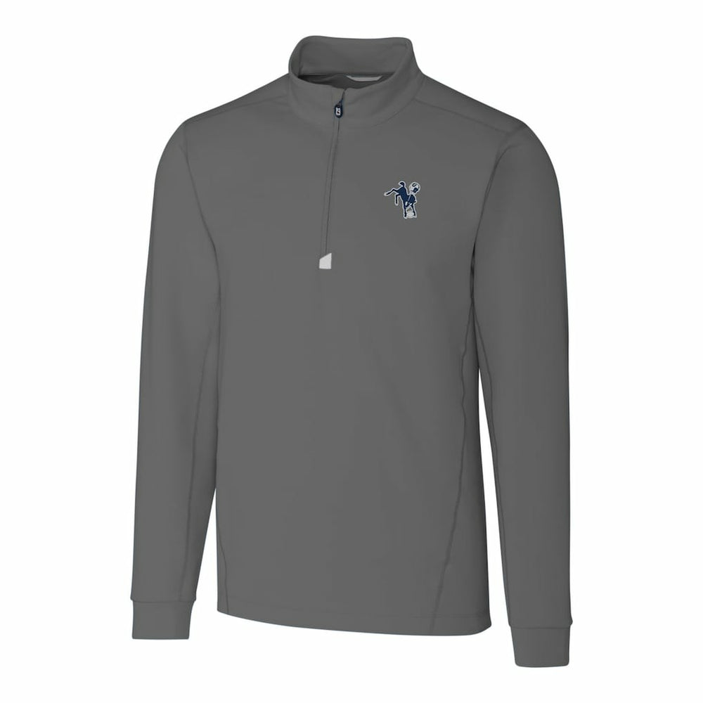 Indianapolis Colts Cutter & Buck Throwback Logo Traverse Stretch Quarter-Zip Big & Tall Pullover Top - Steel discount