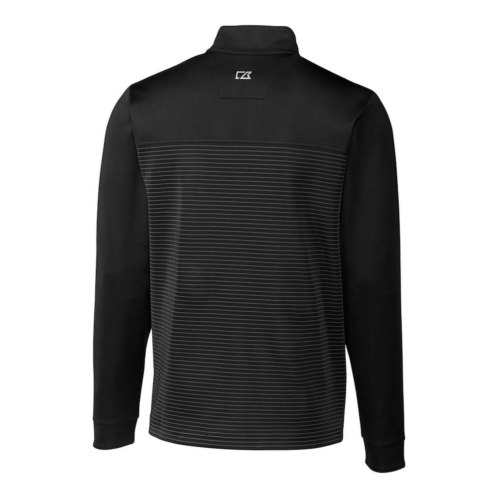 San Francisco 49ers Cutter & Buck Throwback Logo Traverse Stripe Stretch Quarter-Zip Big & Tall Pullover Top - Black sale
