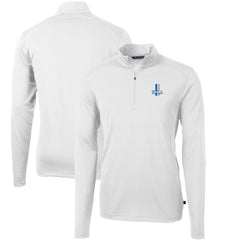 Detroit Lions Cutter & Buck Throwback Logo Virtue Eco Pique Recycled Quarter-Zip Big & Tall Pullover Top - White on sale