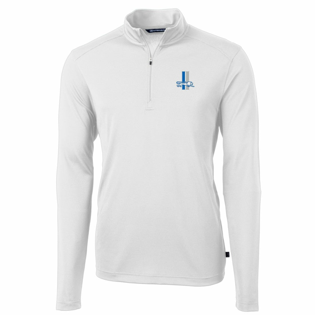 Detroit Lions Cutter & Buck Throwback Logo Virtue Eco Pique Recycled Quarter-Zip Big & Tall Pullover Top - White on sale