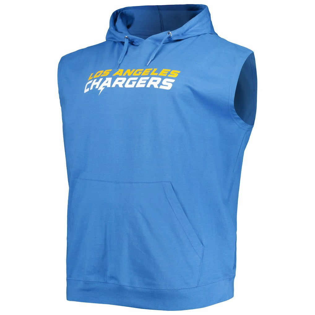 Justin Herbert Los Angeles Chargers Profile Big & Tall Muscle Pullover Hoodie - Powder Blue outlet