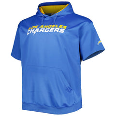 Justin Herbert Los Angeles Chargers Big & Tall Short Sleeve Pullover Hoodie - Powder Blue discount