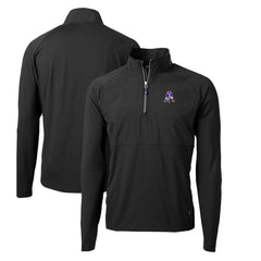 New England Patriots Cutter & Buck Adapt Eco Knit Hybrid Recycled Quarter-Zip Throwback Pullover Top - Black online