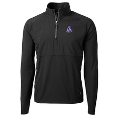 New England Patriots Cutter & Buck Adapt Eco Knit Hybrid Recycled Quarter-Zip Throwback Pullover Top - Black online