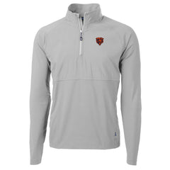 Chicago Bears Cutter & Buck Adapt Eco Knit Hybrid Recycled Quarter-Zip Throwback Pullover Top - Gray sale