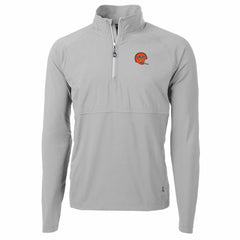 Cincinnati Bengals Cutter & Buck Adapt Eco Knit Hybrid Recycled Quarter-Zip Throwback Pullover Top - Gray outlet