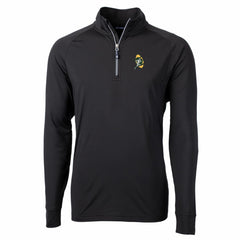 Green Bay Packers Cutter & Buck Adapt Eco Knit Stretch Recycled Quarter-Zip Throwback Pullover Top - Black sale