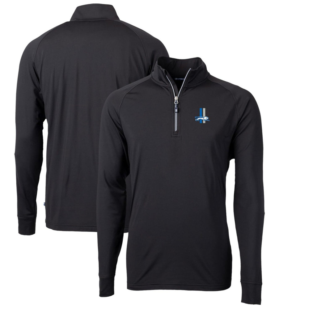 Detroit Lions Cutter & Buck Adapt Eco Knit Stretch Recycled Quarter-Zip Throwback Pullover Top - Black online