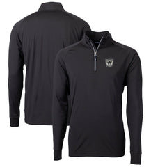 Las Vegas Raiders Cutter & Buck Adapt Eco Knit Stretch Recycled Quarter-Zip Throwback Pullover Top - Black sale