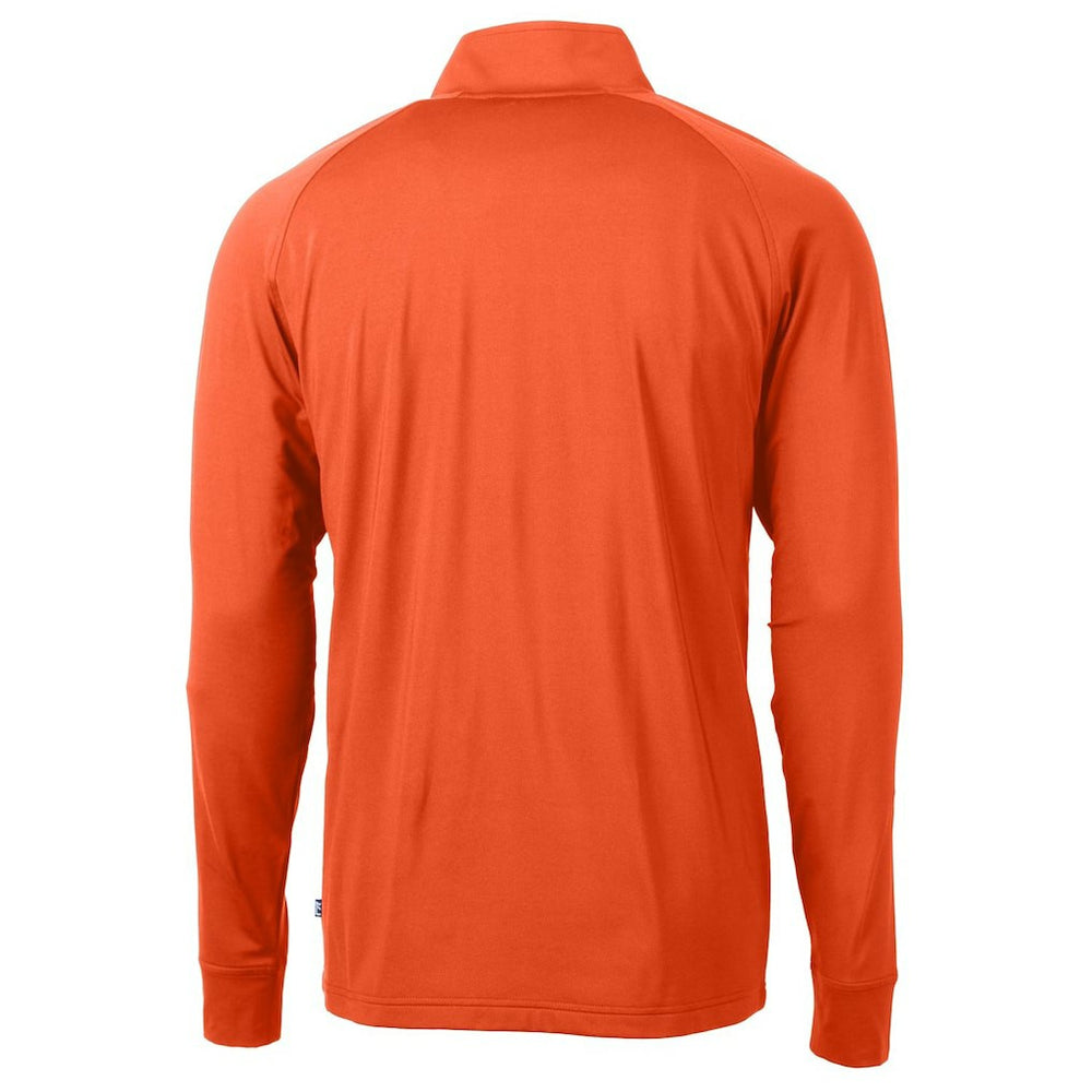 Chicago Bears Cutter & Buck Adapt Eco Knit Stretch Recycled Quarter-Zip Throwback Pullover Top - Orange discount