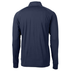 Chicago Bears Cutter & Buck Adapt Eco Knit Stretch Recycled Quarter-Zip Throwback Pullover Top - Navy for sale