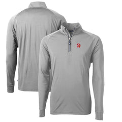 Tampa Bay Buccaneers Cutter & Buck Adapt Eco Knit Stretch Recycled Quarter-Zip Throwback Pullover Top - Pewter online