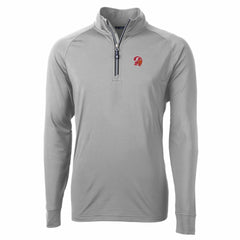Tampa Bay Buccaneers Cutter & Buck Adapt Eco Knit Stretch Recycled Quarter-Zip Throwback Pullover Top - Pewter online