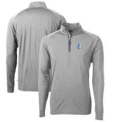 Detroit Lions Cutter & Buck Adapt Eco Knit Stretch Recycled Quarter-Zip Throwback Pullover Top - Gray on sale