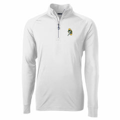 Green Bay Packers Cutter & Buck Adapt Eco Knit Stretch Recycled Quarter-Zip Throwback Pullover Top - White on sale