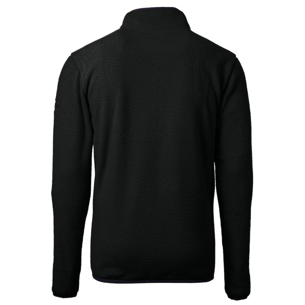 New Orleans Saints Cutter & Buck Throwback Eco Sherpa Fleece Quarter-Zip Pullover Jacket - Black outlet