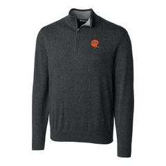 Cincinnati Bengals Cutter & Buck Throwback Logo Lakemont Tri-Blend Quarter-Zip Pullover Sweater - Heather Charcoal cheap