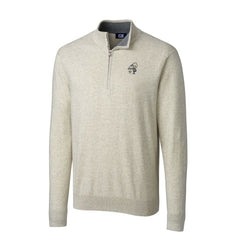 New Orleans Saints Cutter & Buck Throwback Logo Lakemont Tri-Blend Quarter-Zip Pullover Sweater - Oatmeal sale