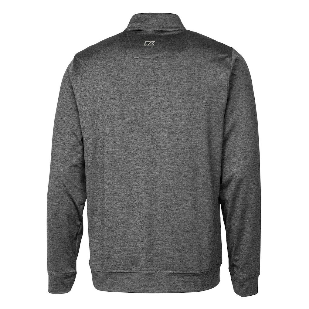 Cleveland Browns Cutter & Buck Stealth Heathered Throwback Logo Quarter-Zip Pullover Top - Steel discount