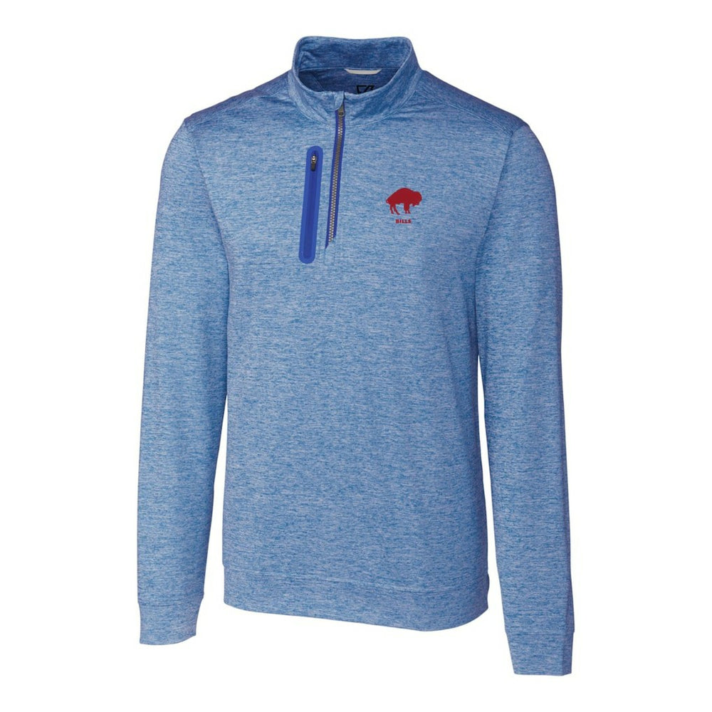 Buffalo Bills Cutter & Buck Stealth Heathered Throwback Logo Quarter-Zip Pullover Top - Royal online