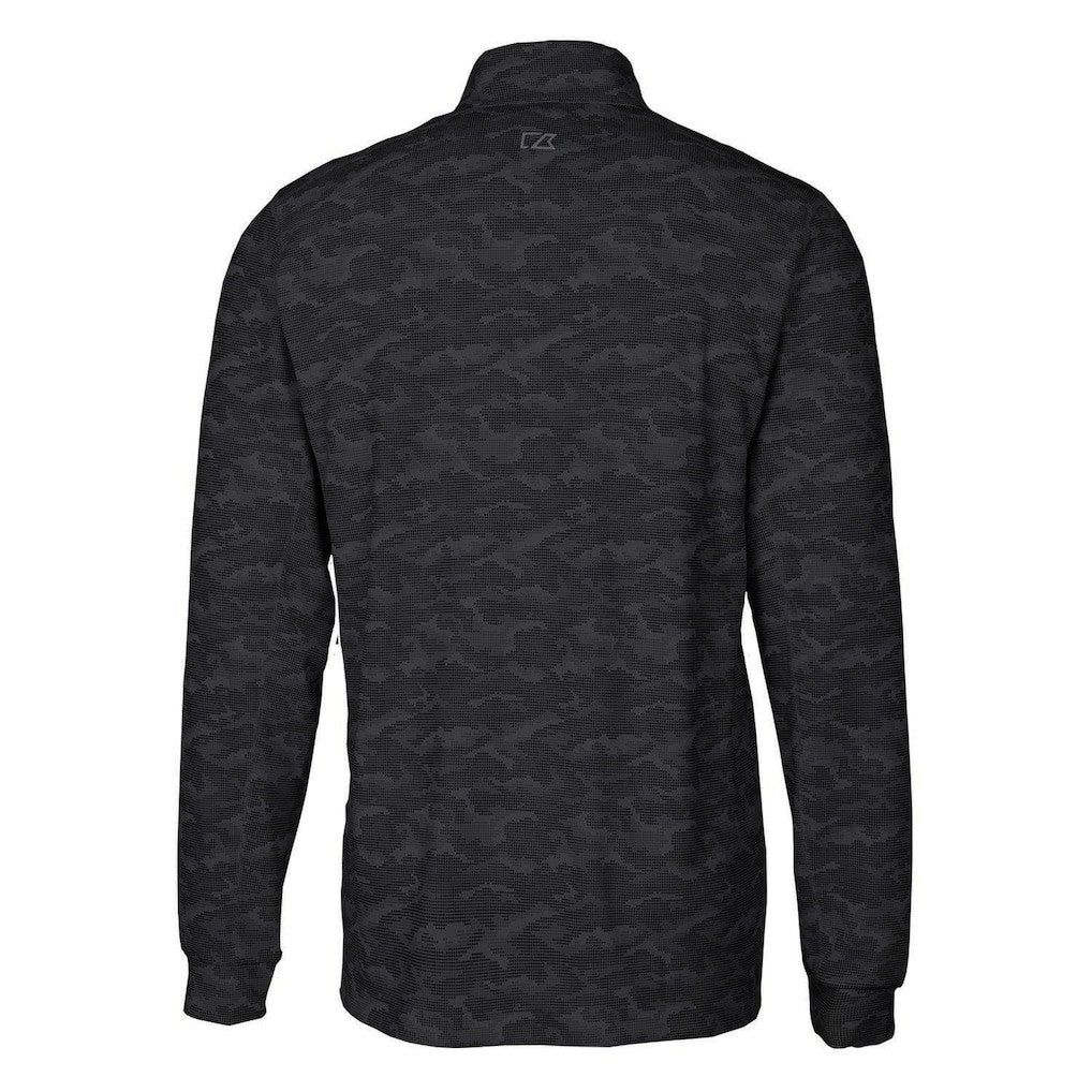 Cincinnati Bengals Cutter & Buck Throwback Logo Traverse Camo Print Stretch Quarter-Zip Pullover Top - Black cheap