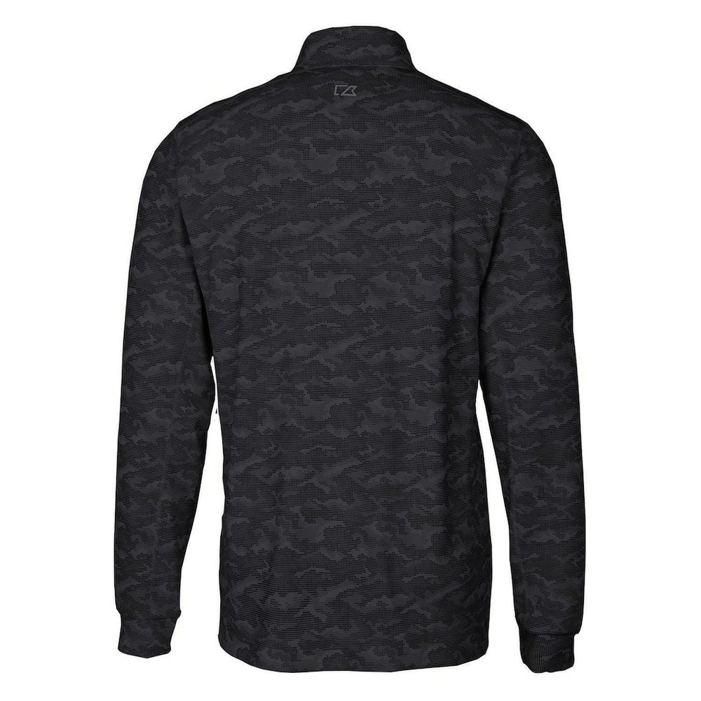 Cincinnati Bengals Cutter & Buck Throwback Logo Traverse Camo Print Stretch Quarter-Zip Pullover Top - Black cheap
