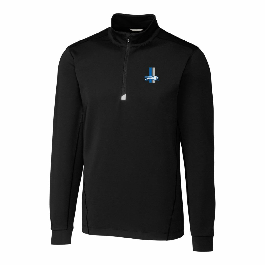 Detroit Lions Cutter & Buck Throwback Logo Traverse Stretch Quarter-Zip Pullover Top - Black sale