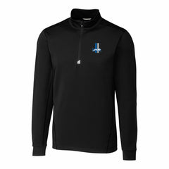 Detroit Lions Cutter & Buck Throwback Logo Traverse Stretch Quarter-Zip Pullover Top - Black sale