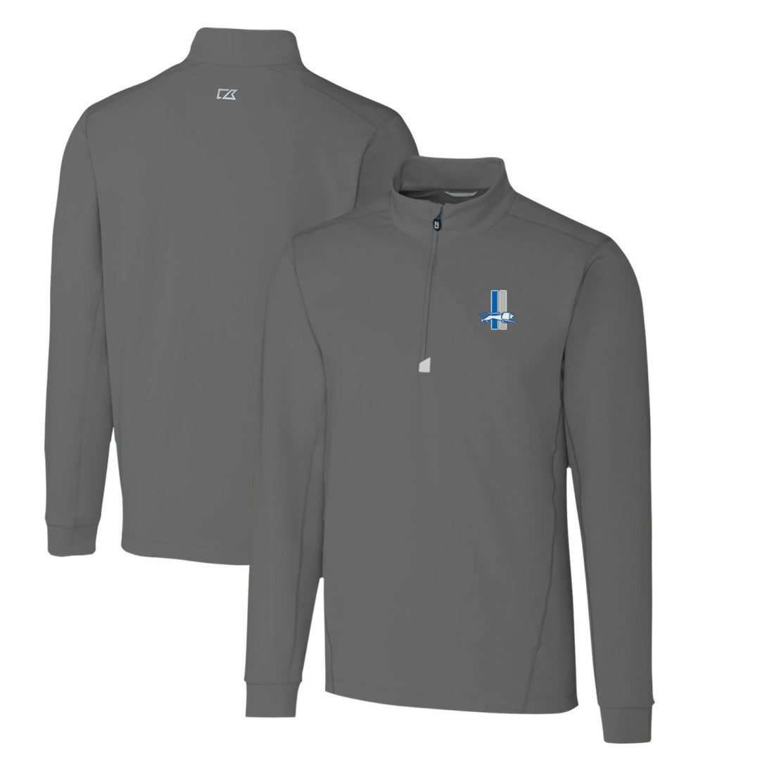 Detroit Lions Cutter & Buck Throwback Logo Traverse Stretch Quarter-Zip Pullover Top - Steel online