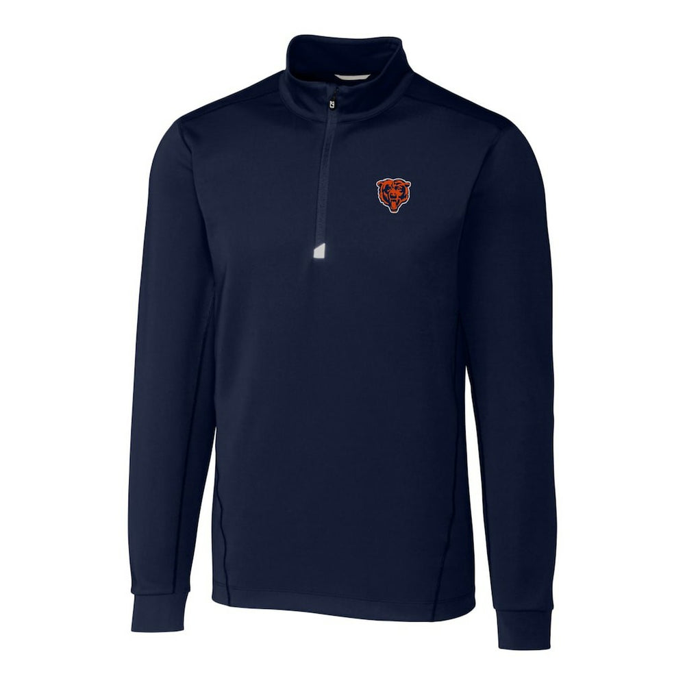 Chicago Bears Cutter & Buck Throwback Logo Traverse Stretch Quarter-Zip Pullover Top - Navy for sale