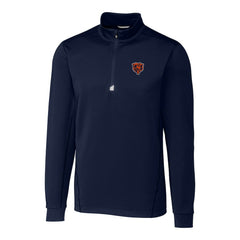 Chicago Bears Cutter & Buck Throwback Logo Traverse Stretch Quarter-Zip Pullover Top - Navy for sale