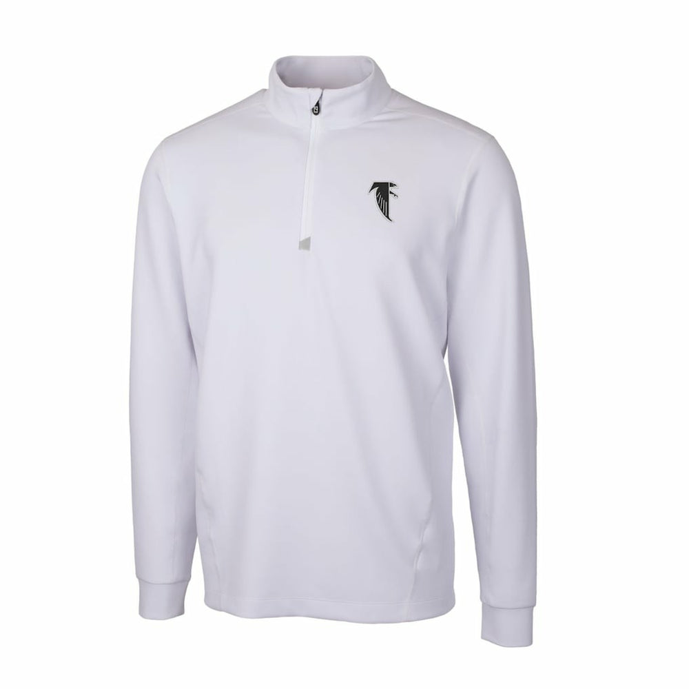 Atlanta Falcons Cutter & Buck Throwback Logo Traverse Stretch Quarter-Zip Pullover Top - White outlet