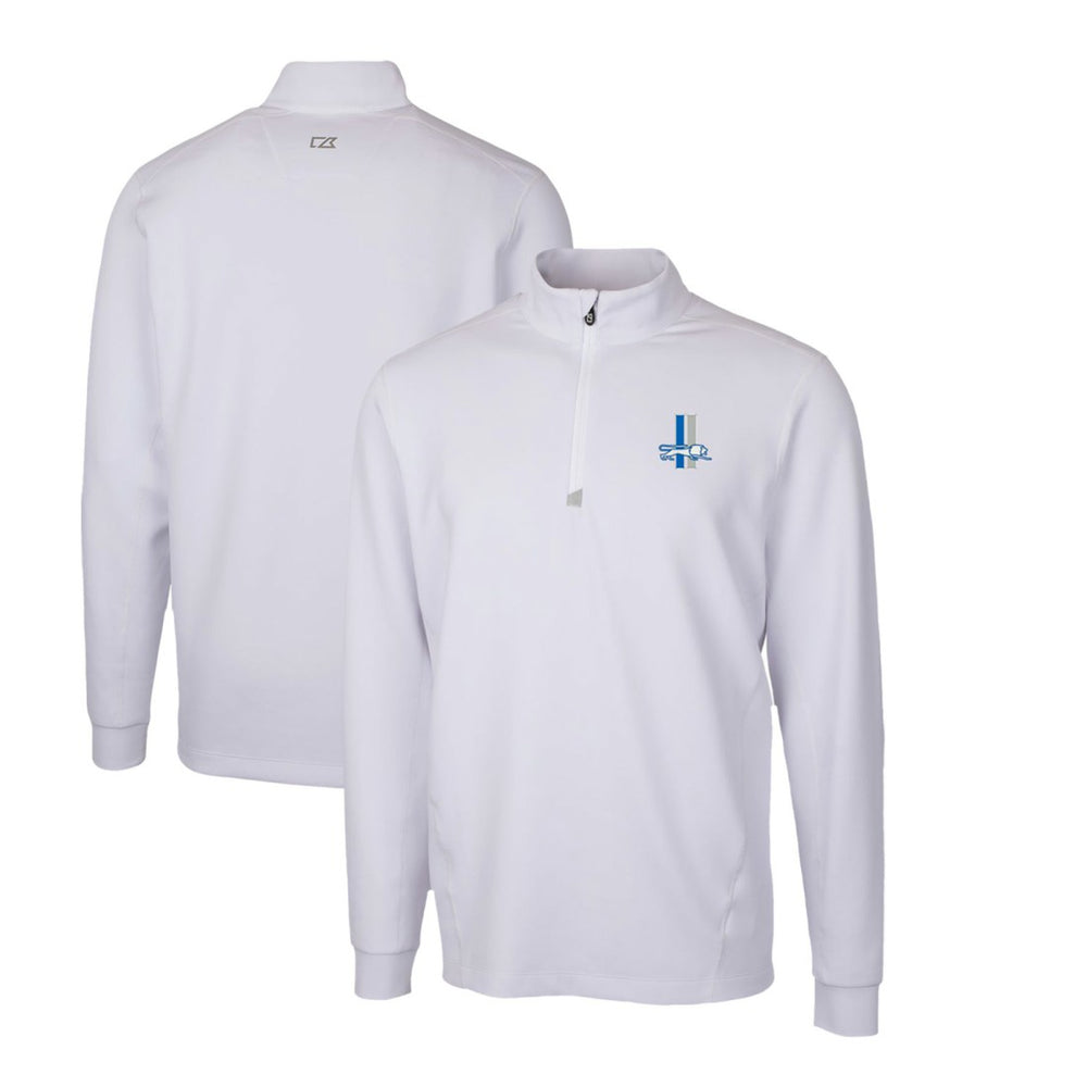 Detroit Lions Cutter & Buck Throwback Logo Traverse Stretch Quarter-Zip Pullover Top - White cheap