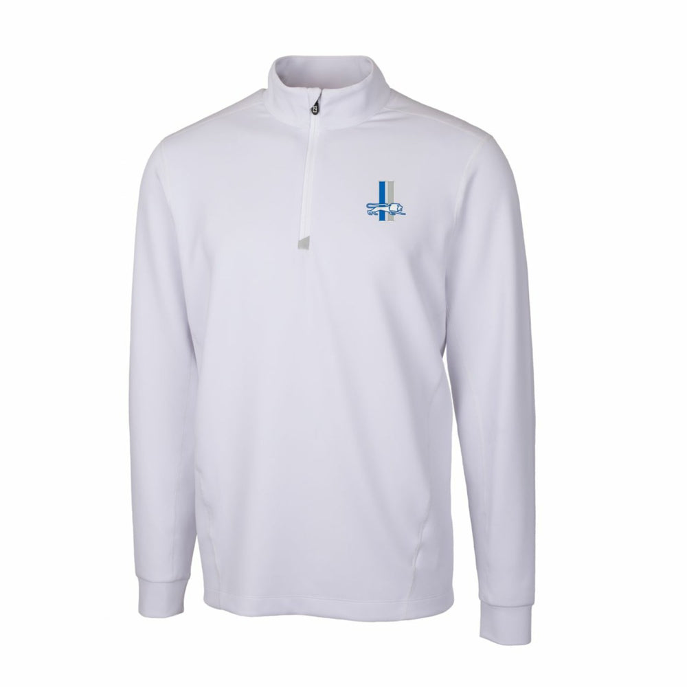 Detroit Lions Cutter & Buck Throwback Logo Traverse Stretch Quarter-Zip Pullover Top - White cheap