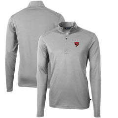 Chicago Bears Cutter & Buck Throwback Logo Virtue Eco Pique Recycled Quarter-Zip Pullover Top - Gray discount