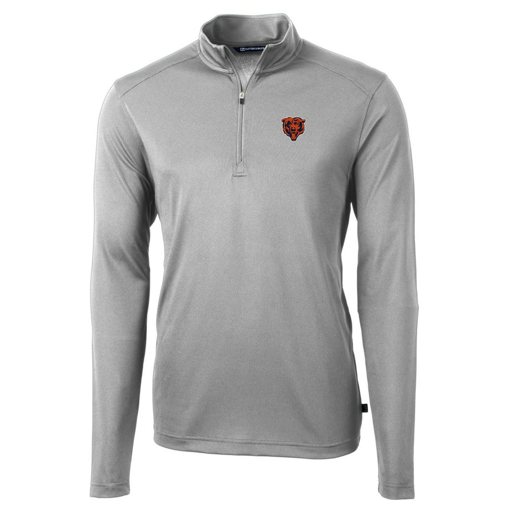 Chicago Bears Cutter & Buck Throwback Logo Virtue Eco Pique Recycled Quarter-Zip Pullover Top - Gray discount