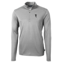 Atlanta Falcons Cutter & Buck Throwback Logo Virtue Eco Pique Recycled Quarter-Zip Pullover Top - Gray on sale