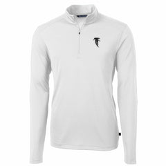 Atlanta Falcons Cutter & Buck Throwback Logo Virtue Eco Pique Recycled Quarter-Zip Pullover Top - White sale
