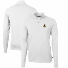 Pittsburgh Steelers Cutter & Buck Throwback Logo Virtue Eco Pique Recycled Quarter-Zip Pullover Top - White for sale