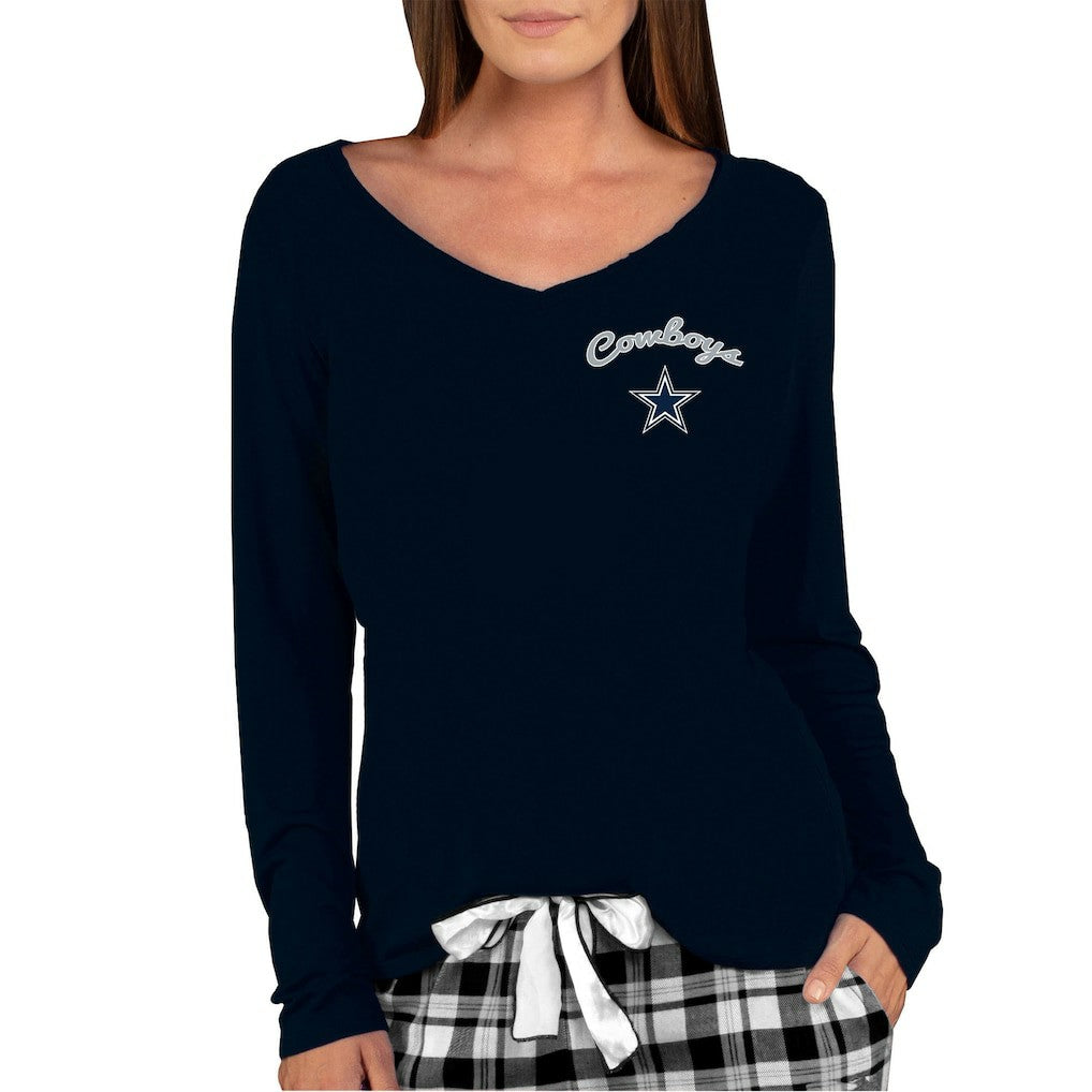 Dallas Cowboys Concepts Sport Women's Marathon Knit Long Sleeve Lightweight V-Neck Lounge Top - Navy online
