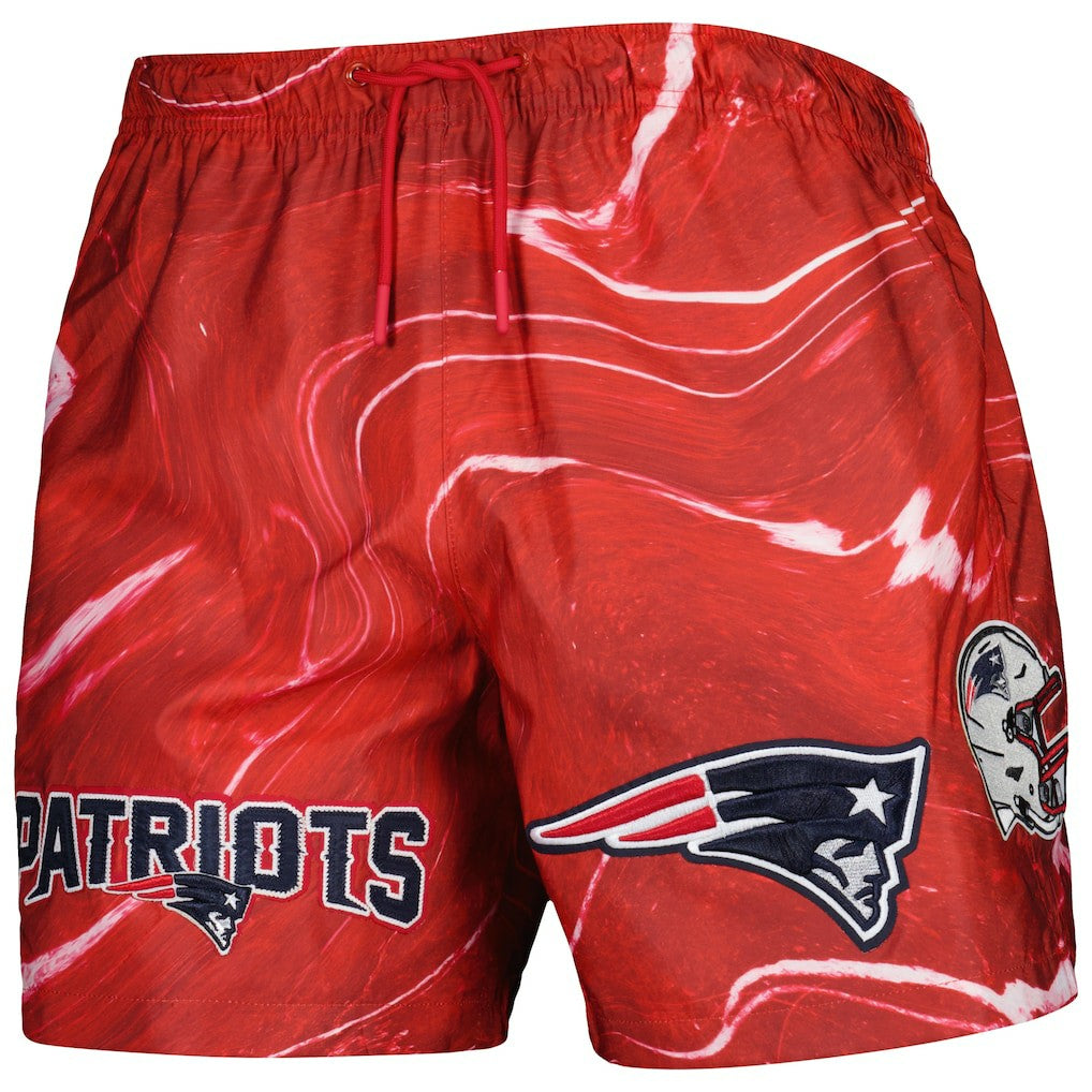 New England Patriots Pro Standard Allover Marble Print Shorts - Red on sale