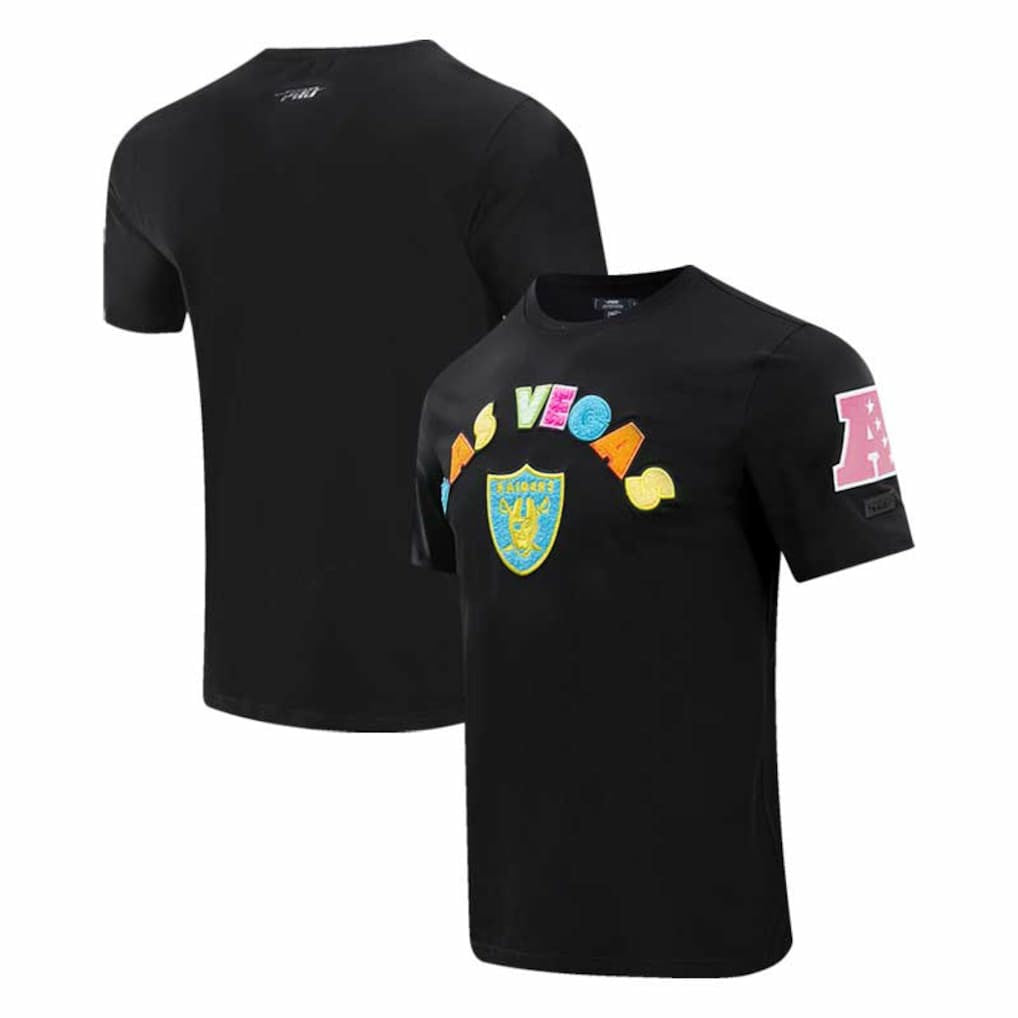 Las Vegas Raiders Pro Standard Neon Graphic T-Shirt - Black sale